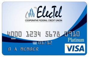 Visa Card ElecTel Federal Credit Union Embossed