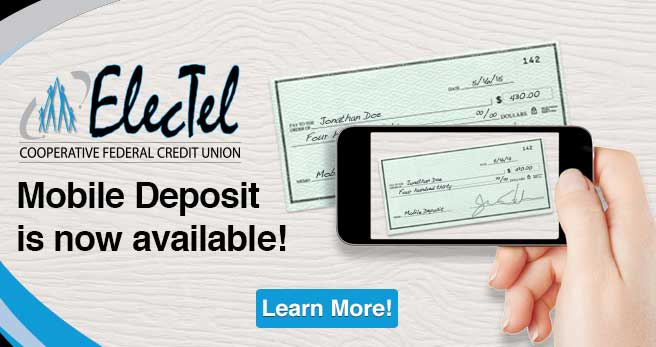 Picture taken of check for mobile deposit