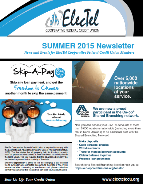 Summer 2015 Newsletter Cover