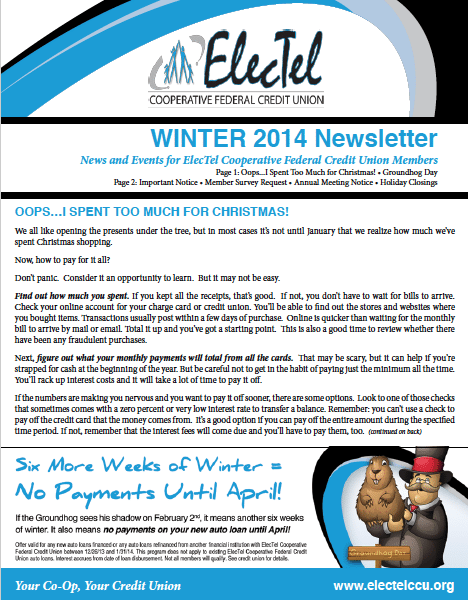 Winter 2014 Newsletter Cover