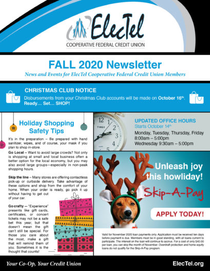 Fall 2020 Newsletter for ElecTel